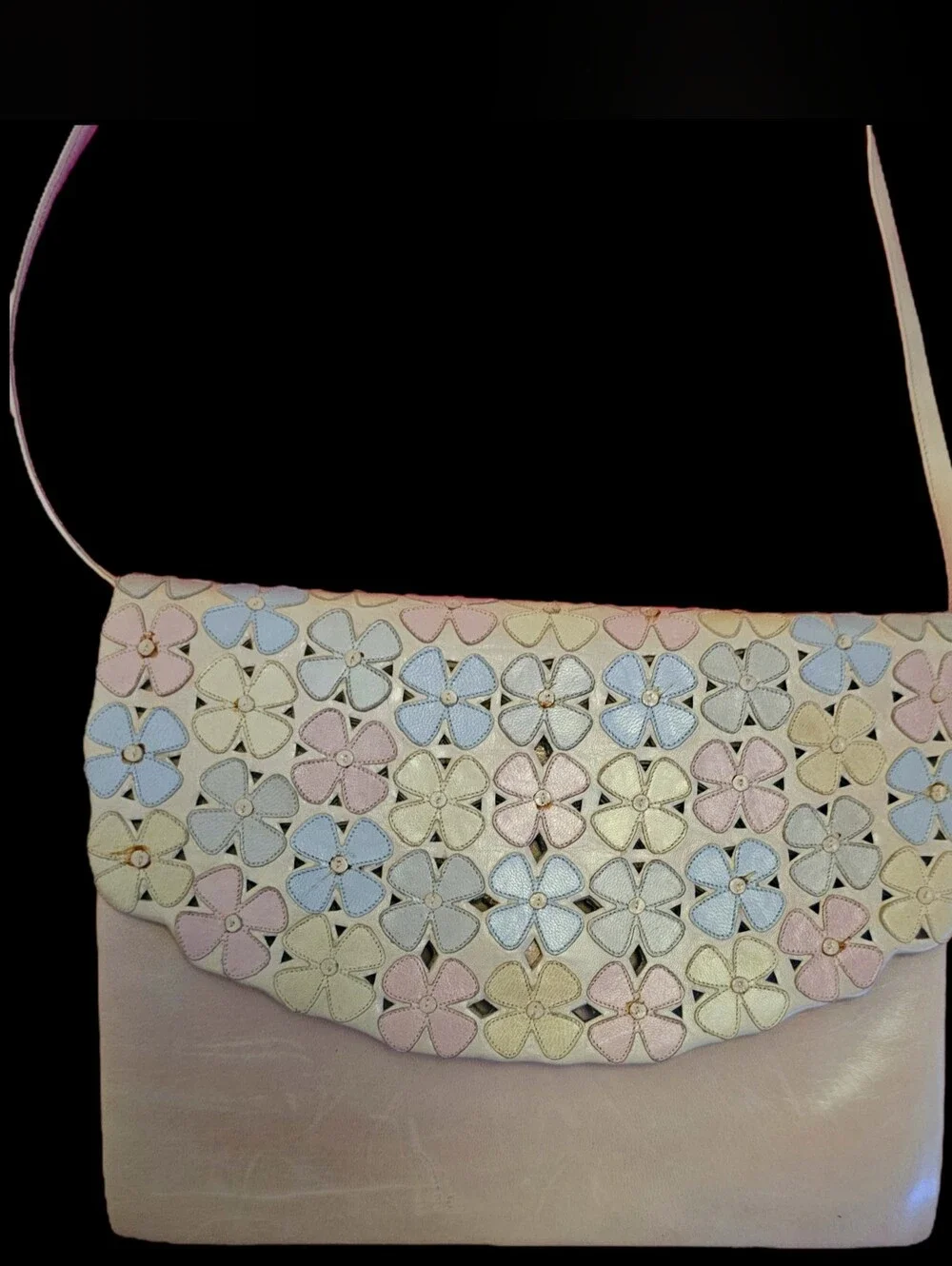 Neiman Marcus Pastel Floral Crossbody Bag